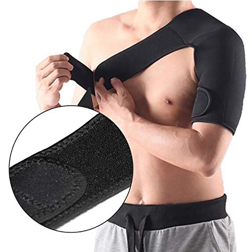 HELIALTH Apoyo de Compresión del Hombro, Abrazadera de Estabilidad de Hombro de Cuidado, para prevención de Lesiones, articulación de CA dislocada, Rotura de Labrum, tendinitis y Fractura,Left