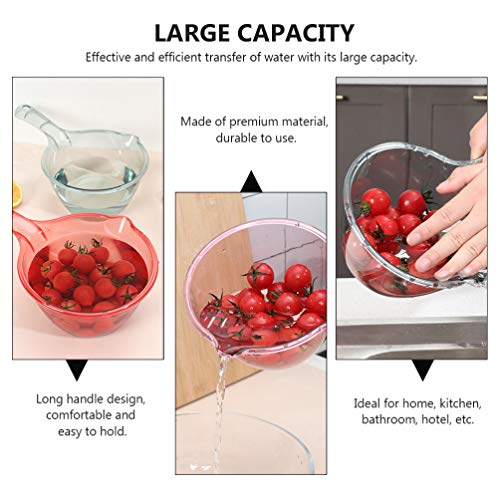 Hemoton 3 Unids Cuchara de Agua de Plástico Espesar Mango Largo Empacadora Cazo de Agua Cuchara de Baño Recipiente para La Cocina Casera Accesorios de Champú para Bebés Color Aleatorio