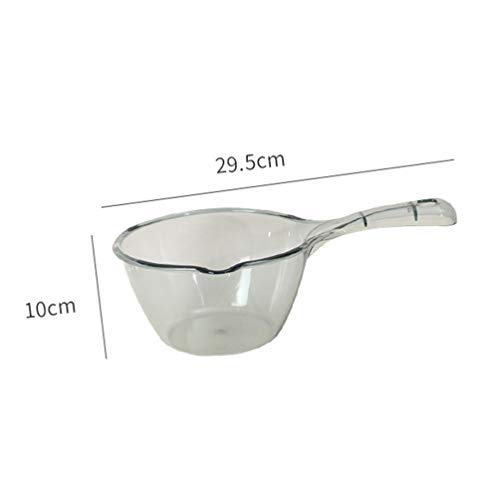 Hemoton 3 Unids Cuchara de Agua de Plástico Espesar Mango Largo Empacadora Cazo de Agua Cuchara de Baño Recipiente para La Cocina Casera Accesorios de Champú para Bebés Color Aleatorio