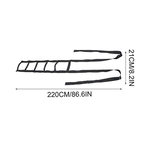HEMOTON Ayuda de La Correa de La Escalera de La Cama: Dispositivo de Ayuda para Tirar hacia Arriba con 5 Empuñaduras de Mano