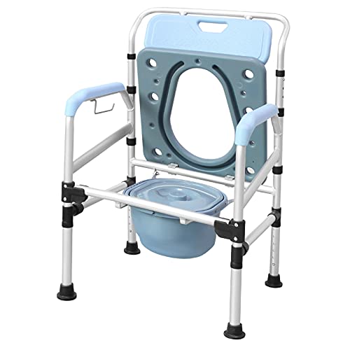 HENGMEI Silla de ducha y de WC inodoro placa de asiento Respaldo ergonómico