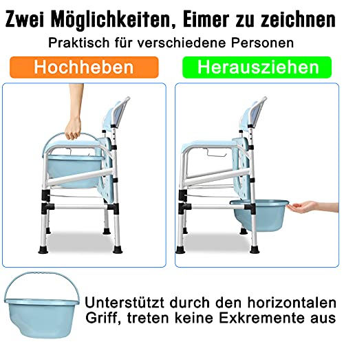 HENGMEI Silla de ducha y de WC inodoro placa de asiento Respaldo ergonómico