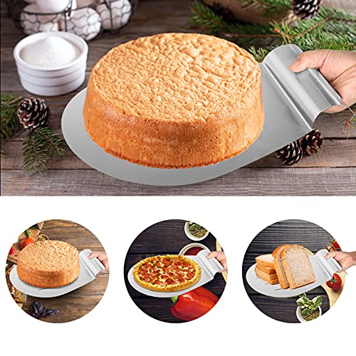 Herefun Redondo Anillo Repostería, Molde Cortar Tarta, Tartas Aro Ajustables Molde, Molde Cortar Tarta Circular, Mousse de Acero Inoxidable Molde para Hornear para Hacer Postre Pizza