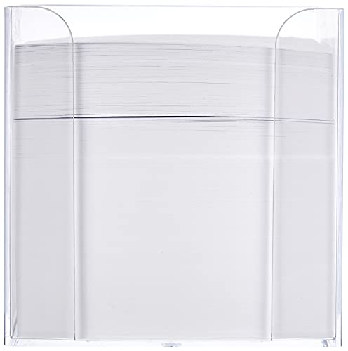 Herlitz 10410801 - Cubo transparente con bloc de notas (9 x 9 x 9 cm), 700 hojas blancas