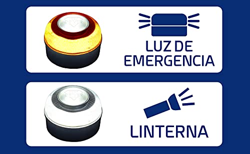 Hero Driver LED Pack 4 UN. - Baliza V16 Homologada 2 · Luz DGT Obligatoria - Señal Emergencia Coche y Moto · Funcionamiento Pila 9 V Reemplaza triángulos Emergencia