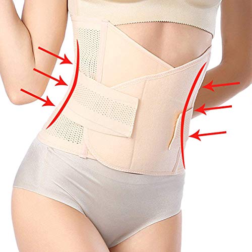 HIDARLING Posparto Recuperación Cinturón Mujer Adelgazantes Faja Soporte Espalda Cinturón Lumbar Abdomen Ajustable y Transpirable (Negro, XL)