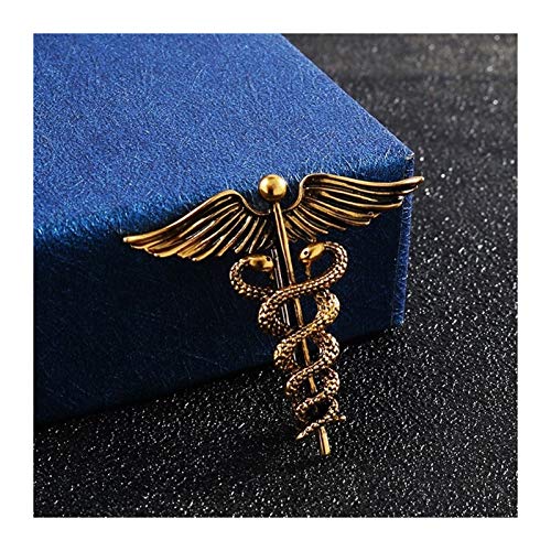 HLWJ Hundido Broche de la Insignia de los Hombres del Vintage de la Moda (Color : Antique Gold Plated)