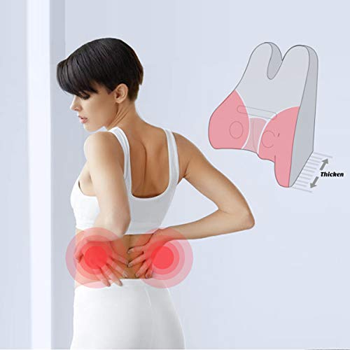 HNWTKJ Cojín Espalda Ergonómico, Almohada Lumbar Cojin Espuma de Memoria para Corregir Postura, Apoyo Lumbar, Soporte Correcto, Evita Dolor de Espalda para Casa, Oficina, Coche, Viajes (Color : E)