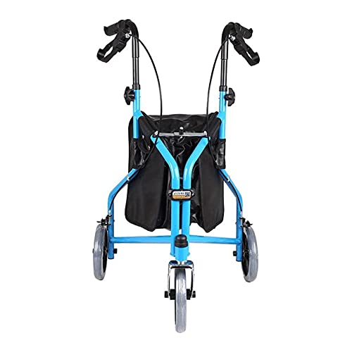 hongyang Andador de 3 Ruedas para Personas Mayores, Plegable, Andador con Tres Ruedas, Asas de Altura Ajustable, Asas ergonómicas, Andador Plegable y Silla de Transporte