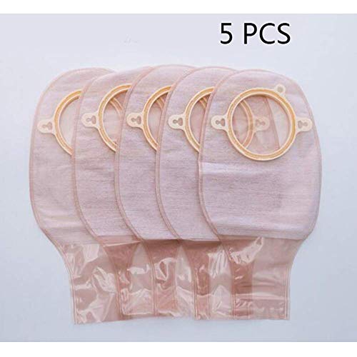 HSDCK 5 PCS de Dos Piezas de Sistema de ostomía drenable Bolsas Bolsa de colostomía ileostomía cuidados del estoma drenables Bolsas con Cierre del estoma,28cm