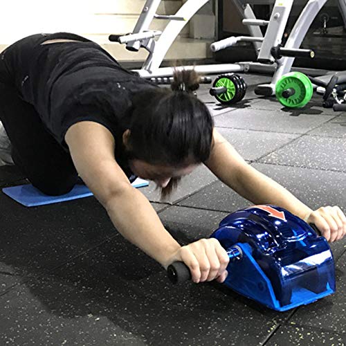 Huachaoxiang Scooter De Entrenador Abdominal, Rueda Roller del Vientre Abdominal Dispositivo Aptitud Y para Los Hombros Fuertes Brazos hacia Atrás Músculos Abdominales,Azul