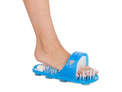 HUKITECH @ Cepillo para pies – Limpieza y masaje para pies – Cepillo para el cuidado de los pies – Cepillo para el lavado de los pies – Eliminador de durezas – Lima masajeador de pies – Mas