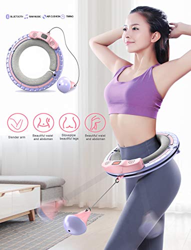 Hula Hoop De Canto Inteligente Dinámico con Sincronización, Altavoz Bluetooth De Doble Tono, con Colchón De Aire, Adecuado para Adultos Y Niños