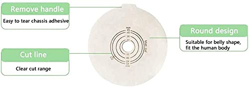 HXSCOO 15-4 5MM Chasis de la ostomía del Agujero de Corte, Bolsa de ileostomía de la colostomía, cinturón de Hernia Bolsa de ostomía de Dos Piezas (Size : Bag Body)