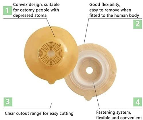 HXSCOO Chasis de ostomía Convexa, Bolsa de fístula anorectal, Bolsa de ileostomía de colostomía, cinturón de Hernia Sistema de ostomía del Sistema de Dos Piezas (Size : Chassis Bag Body)