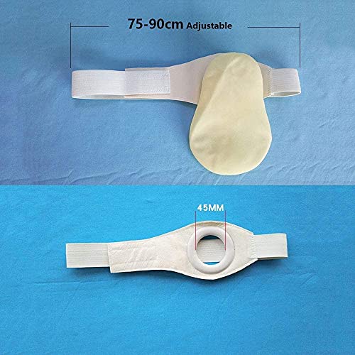 HXSCOO Cinturón de Soporte de estoma Ajustable para colostomía - Post Colostomía Estoma Abdominal Vendaje con 2 Bolsas Reutilizables Cinturón de ostomía Unisex