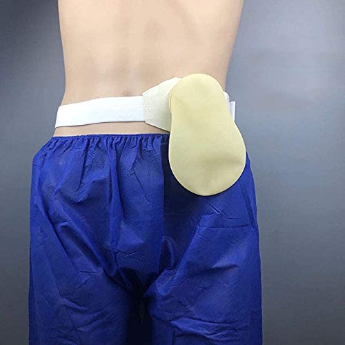 HXSCOO Cinturón de Soporte de estoma Ajustable para colostomía - Post Colostomía Estoma Abdominal Vendaje con 2 Bolsas Reutilizables Cinturón de ostomía Unisex