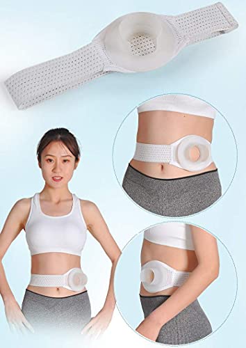 HXSCOO Cinturón de Soporte de la Hernia Unisex - Cinturón Supports Belt - Peluquero de aglutinante Abdominal para Pacientes de colostomía: Ajuste 4-5 cm Estoma Cinturón de ostomía