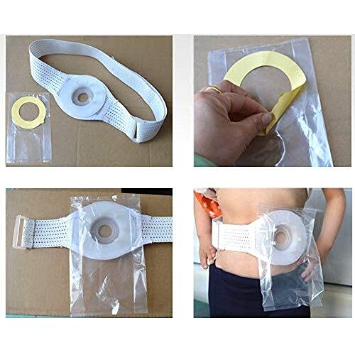 HXSCOO Cinturón de Soporte de la Hernia Unisex - Cinturón Supports Belt - Peluquero de aglutinante Abdominal para Pacientes de colostomía: Ajuste 4-5 cm Estoma Cinturón de ostomía