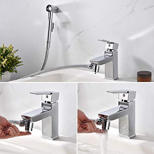 Ibergrif M22020 - Alcachofa de Bidet de lavabo Acero, Plástico, Plata