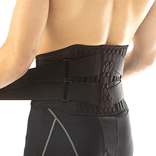 IJNBHU Cinturón de Soporte de Cintura Lumbar Soporte Fuerte para Espalda Baja Corsé Cinturón Entrenador de Cintura Cinturón Delgado para el Sudor para aliviar el Dolor Deportivo (Tamaño: XX-Large)