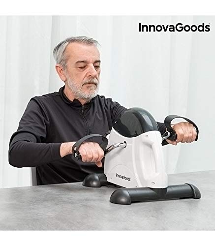 InnovaGoods IG117155 Pedaleador de Fitness, Unisex Adulto, Blanco/Negro, Talla Única