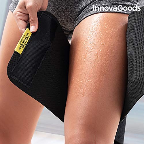 InnovaGoods IG813635 Bandas Deportivas con Efecto Sauna para Brazos y Piernas (Pack de 4), Unisex Adulto, Negro, Talla Única