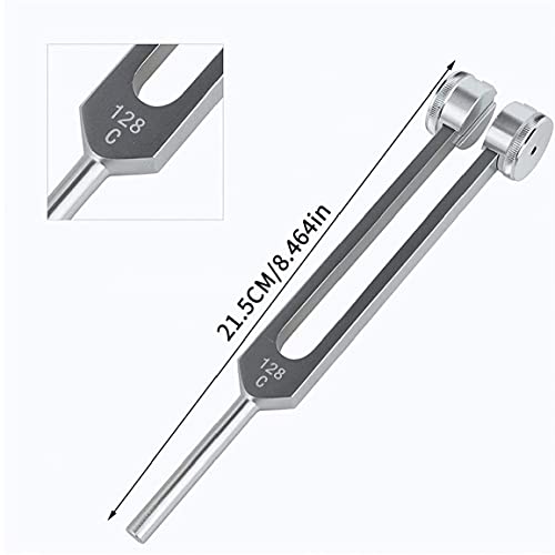 Instrumento Tuning Fork, Tuning Fork C128 Hz Sana Curación Terapia De Vibración Herramientas De Terapia De Vibración Estándar Sonido Piano Instrumento De Violín Plata