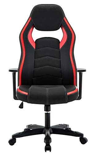 IntimaTe WM Heart Silla Gaming Tela, Silla Oficina Ergonomica, Silla Giratoria Escritorio Racing, Altura Ajustable Alto Respaldo, Rojo