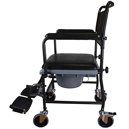 Invacare Silla de ruedas WC con inodoro 2 ruedas con freno Cascata