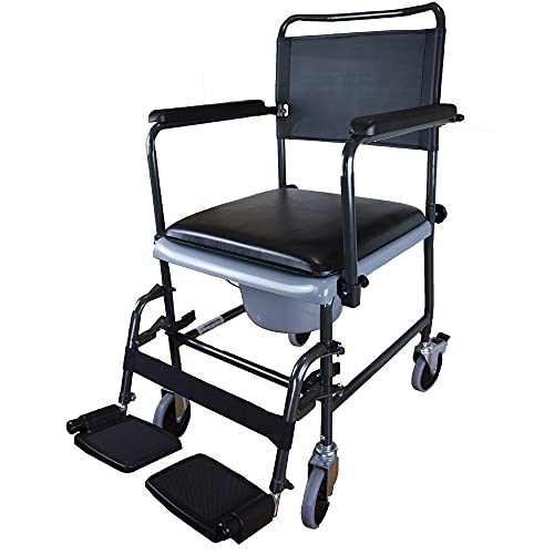 Invacare Silla de ruedas WC con inodoro 2 ruedas con freno Cascata