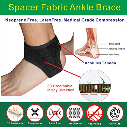 IRUFA, AN-OS-11, 3D transpirable tejido elástico patentado ajustable atlética Achillies Tendon tobillo envoltorio, fascitis plantar, alivio del dolor para esguinces, esguinces