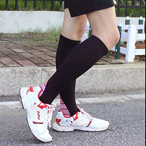 Jacyren Medias de compresión, calcetines de compresión, calcetines de compresión, calcetines de trombosis, calcetines para mujer, hombre, deporte, fútbol, fitness, medicinas, Blanco, L/XL(EU 41-47)