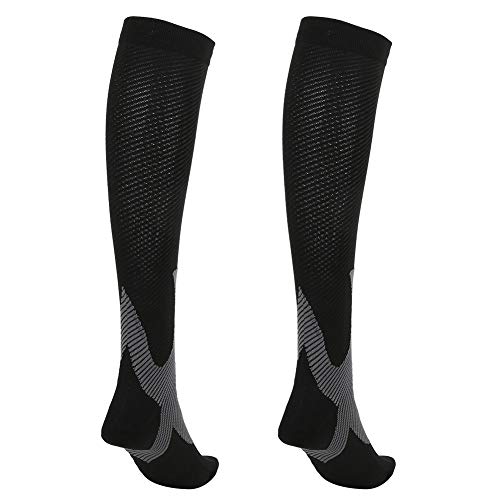 Jarchii Calcetines de compresión para Correr de Chinlon/Nailon, Calcetines para Venas varicosas, Calcetines Deportivos de compresión, para Deportes Ciclismo al Aire Libre Alivio del Dolor(L/XL-L/XL)