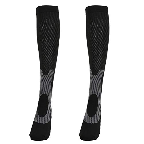 Jarchii Calcetines de compresión para Correr de Chinlon/Nailon, Calcetines para Venas varicosas, Calcetines Deportivos de compresión, para Deportes Ciclismo al Aire Libre Alivio del Dolor(L/XL-L/XL)