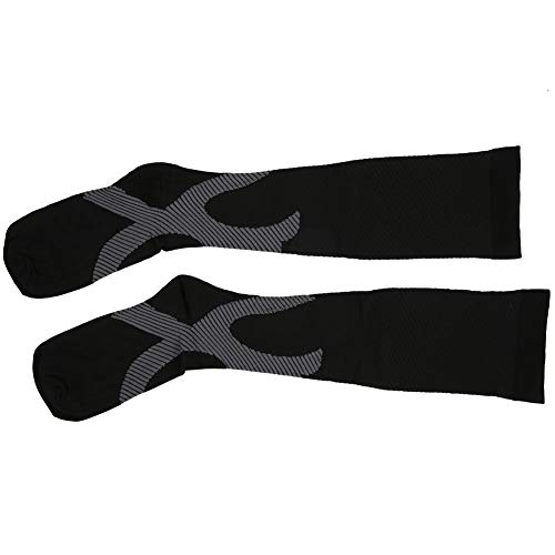 Jarchii Calcetines de compresión para Correr de Chinlon/Nailon, Calcetines para Venas varicosas, Calcetines Deportivos de compresión, para Deportes Ciclismo al Aire Libre Alivio del Dolor(L/XL-L/XL)