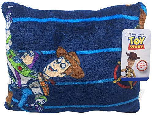 Jay Franco Disney Pixar Toy Story - Juego de viaje de 3 piezas para niños incluye manta, almohada y felpa, con Woody (producto oficial de Disney Pixar)