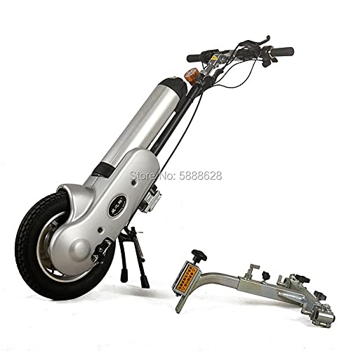 JINKEBIN Electric Silla de Ruedas Handbike eléctrico para Handicap Manual Deportes Accesorio de Silla de Ruedas (Color : Brown)