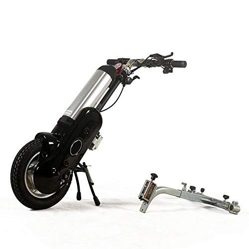 JINKEBIN Electric Silla de Ruedas Handbike eléctrico para Handicap Manual Deportes Accesorio de Silla de Ruedas (Color : Brown)