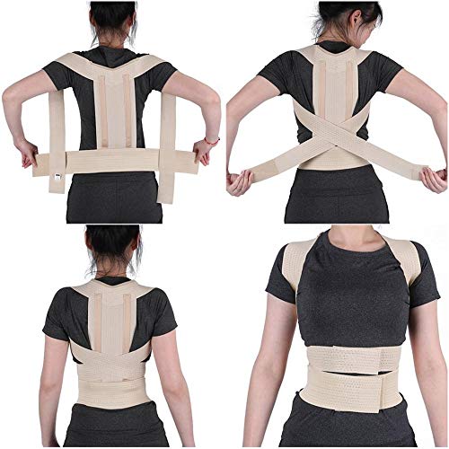 JIUYUE Corset Apoyos para la Espalda Corrector de Postura Soporte para la Columna Vertebral Correa de Soporte Mujeres Hombres Hombro Lumbar Espalda Corsé Correa de corrección de la Postura ortopédica