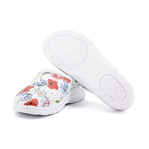 JOMIX Chanclas para mujer anatómicas, ortopédicas, cómodas y ligeras, 07 rosas grandes, 40 EU