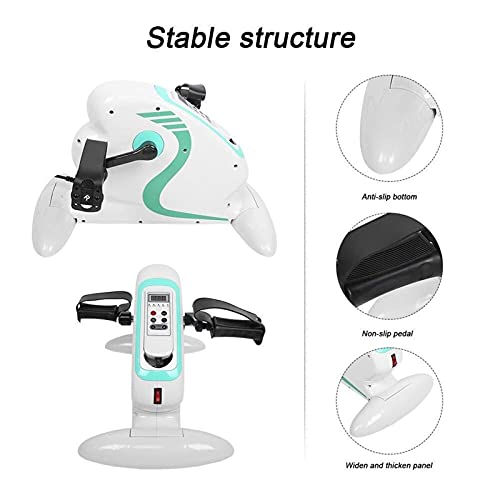 joyvio Ideal para Personas Mayores Entrenador De Rehabilitación Motorizado Pedal Eléctrico Ejercitador Fitness Bicicleta Estática para Mano Brazo Rodilla Pierna Mini Ciclismo para Discapacitados