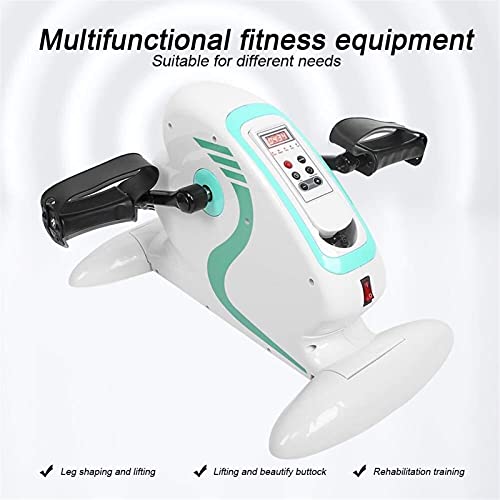 joyvio Ideal para Personas Mayores Entrenador De Rehabilitación Motorizado Pedal Eléctrico Ejercitador Fitness Bicicleta Estática para Mano Brazo Rodilla Pierna Mini Ciclismo para Discapacitados