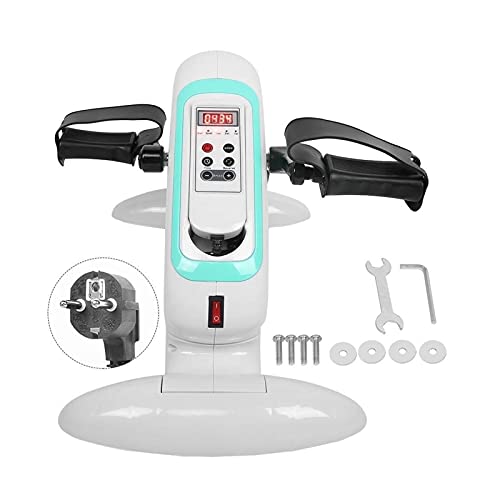 joyvio Ideal para Personas Mayores Entrenador De Rehabilitación Motorizado Pedal Eléctrico Ejercitador Fitness Bicicleta Estática para Mano Brazo Rodilla Pierna Mini Ciclismo para Discapacitados