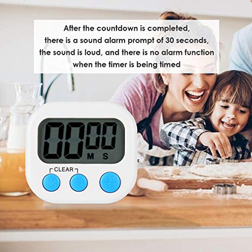 Jsdoin Temporizador de Cocina, Digital magnético Temporizadores con Alarma Fuerte y Pantalla LCD Grande, 2 Piezas