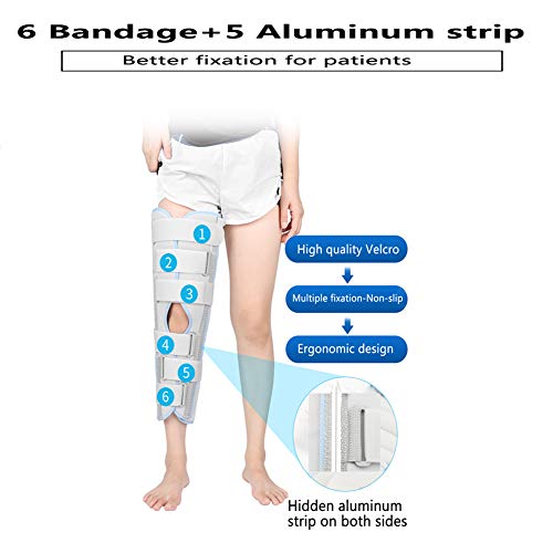 JTYX Férula Rodillera Inmovilizadora Rodillera para Rótula Soporte Ajustable Estabilizadora Articular Fijación Estabilización Fractura Lesiones