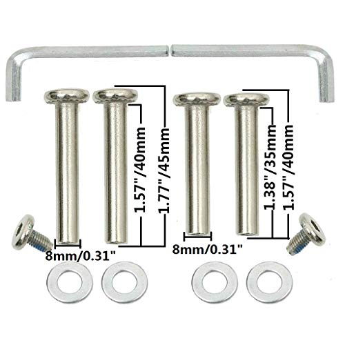 Juego de 2 Ruedas Repuestos para Maletas de Equipaje 40mm con 35/40mm Ejes, 8mm Rodamientos de Reparación