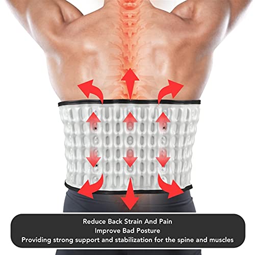 JuZi Store Faja Lumbar, Cinturón De Descompresión Lumbar Soporte Espalda Masaje Espinal Tracción Inflable para Alivio del Dolor De Espalda para 29-49 Pulgadas Cintura