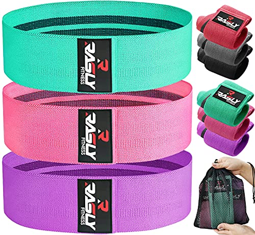 Kanzy Bandas Elasticas Musculacion, Bandas de Resistencia Fitness de Tela 3 Niveles Glute Bands Cintas Elasticas Musculacion Mujer y Hombre para Cadera, Piernas, Yoga, Bandas Elasticas Gluteos