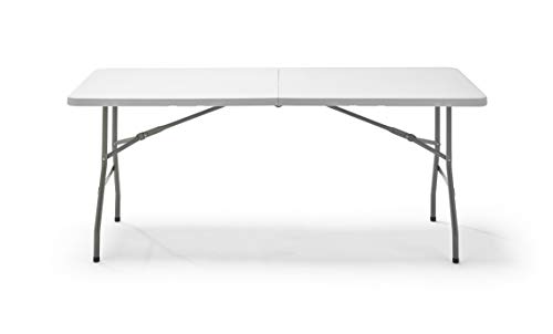 KG KITGARDEN - Mesa Plegable Multifuncional, 180x74x74cm, Blanco, KG Folding 180